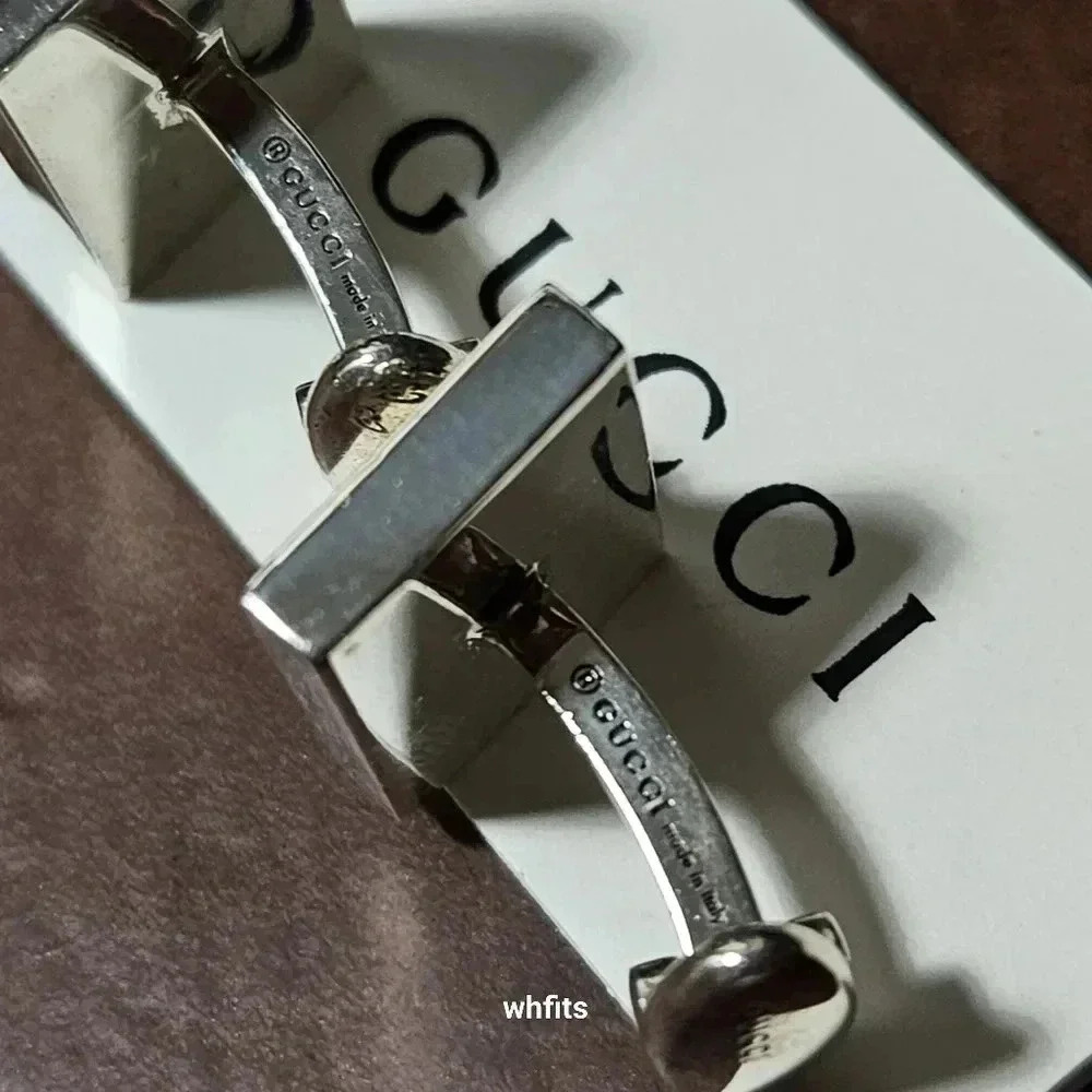Gucci 925 Sterling Silver GG Skull Cufflinks - Picture 6 of 10